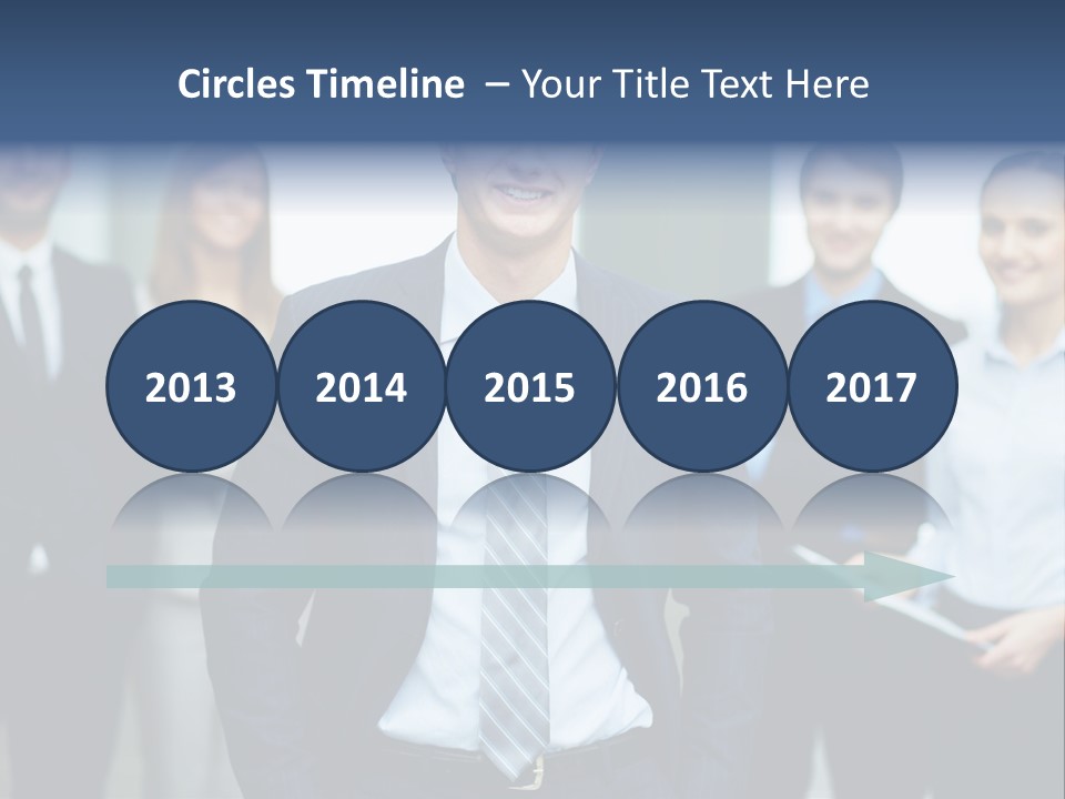 Businesspeople Smiling Formal PowerPoint Template
