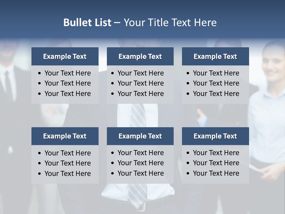 Businesspeople Smiling Formal PowerPoint Template