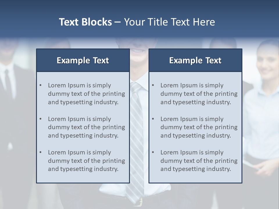 Businesspeople Smiling Formal PowerPoint Template