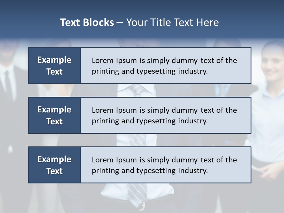 Businesspeople Smiling Formal PowerPoint Template