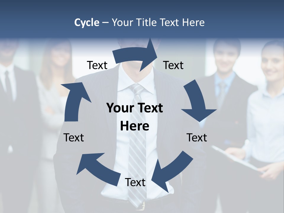 Businesspeople Smiling Formal PowerPoint Template