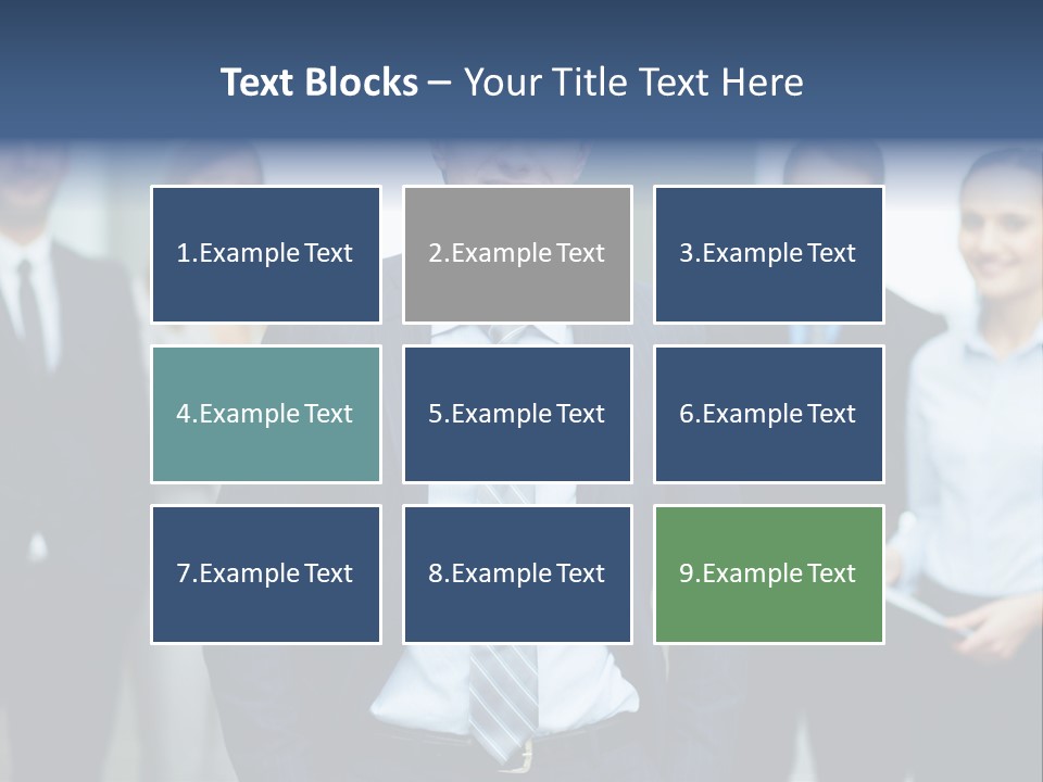 Businesspeople Smiling Formal PowerPoint Template