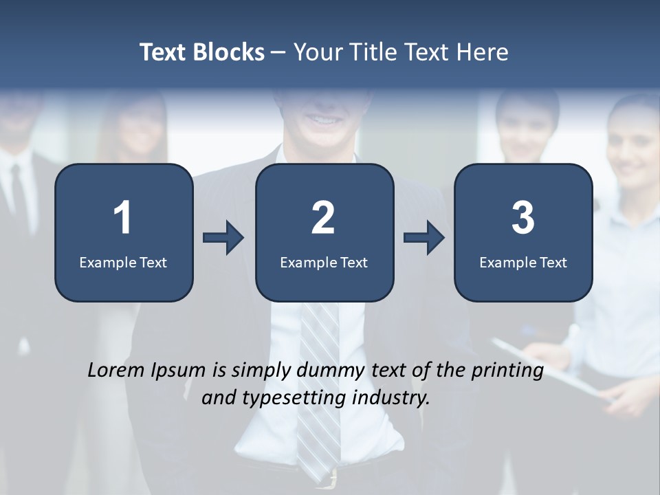 Businesspeople Smiling Formal PowerPoint Template