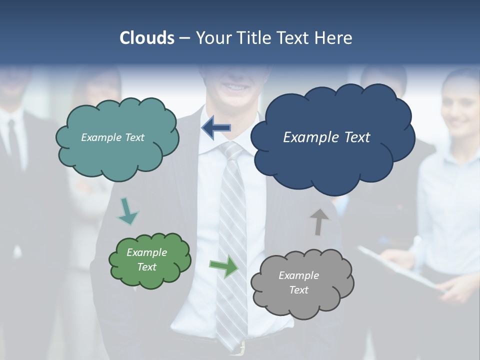 Businesspeople Smiling Formal PowerPoint Template