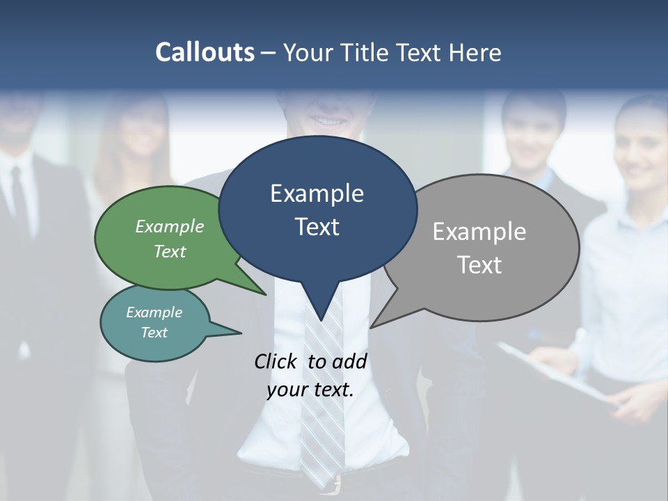 Businesspeople Smiling Formal PowerPoint Template