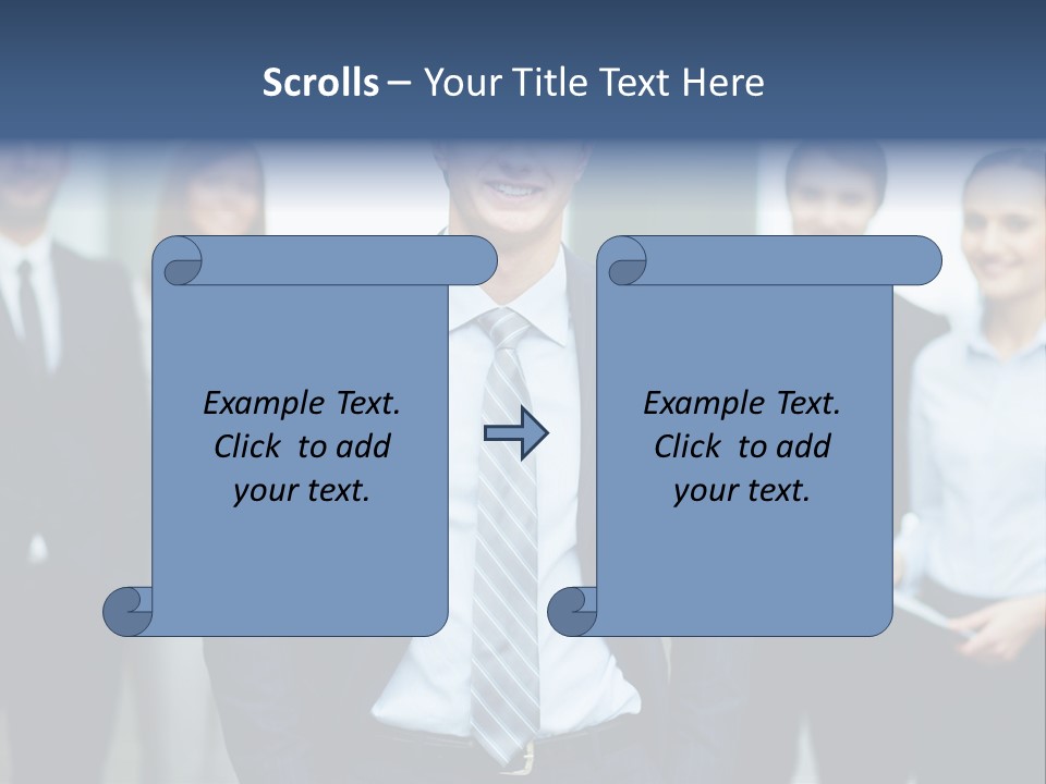 Businesspeople Smiling Formal PowerPoint Template