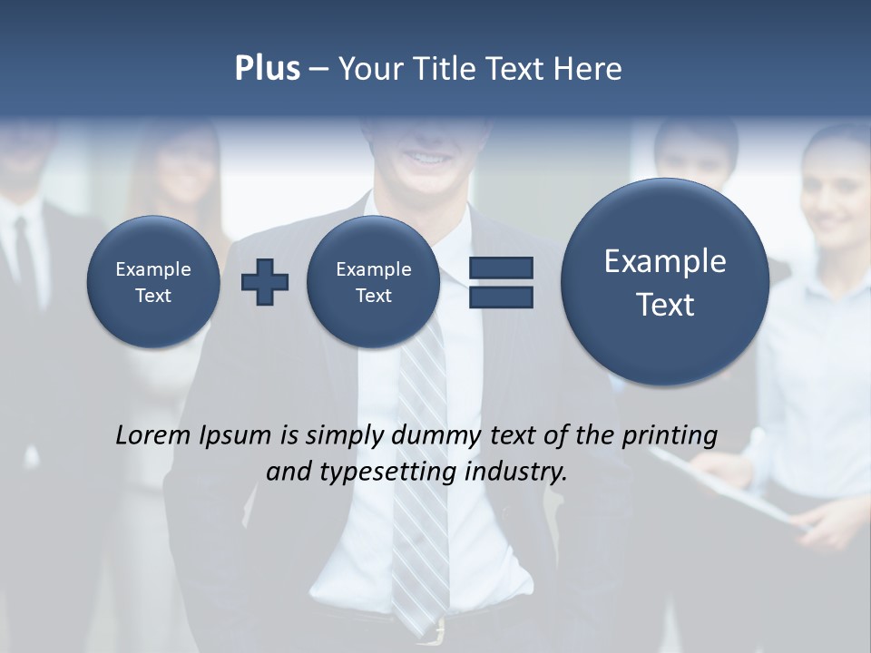 Businesspeople Smiling Formal PowerPoint Template