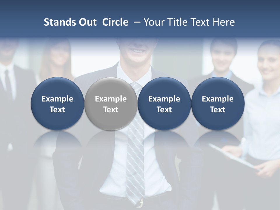Businesspeople Smiling Formal PowerPoint Template