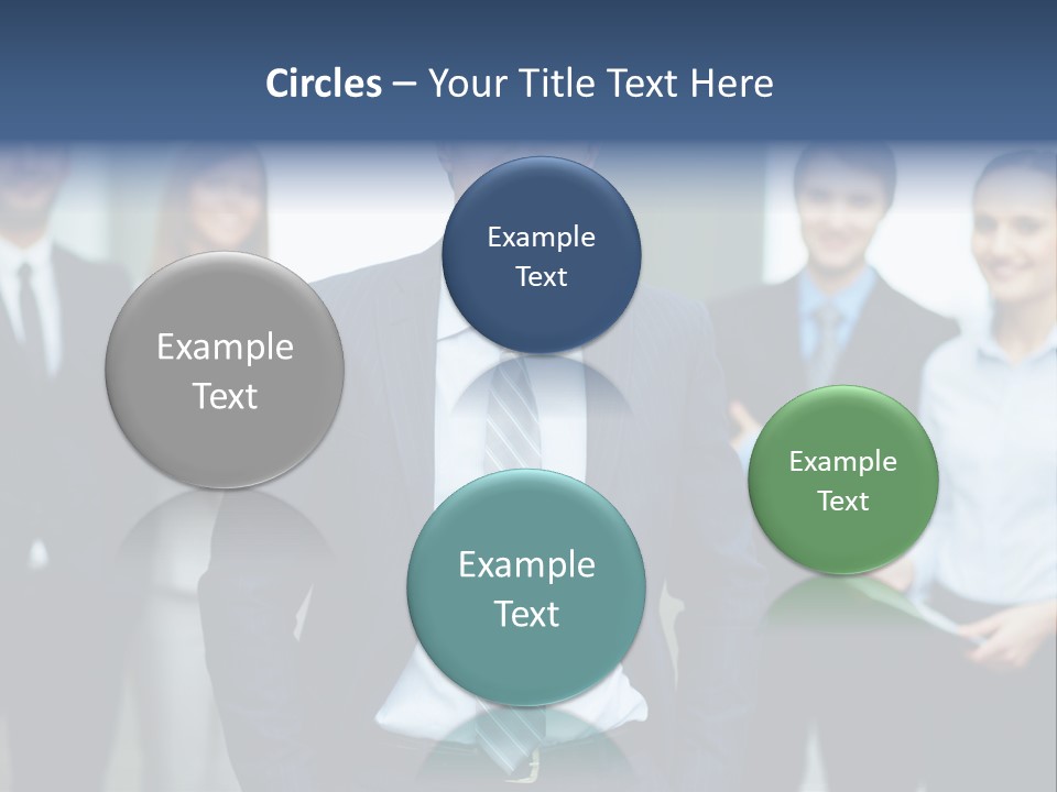 Businesspeople Smiling Formal PowerPoint Template