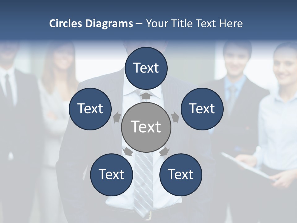 Businesspeople Smiling Formal PowerPoint Template