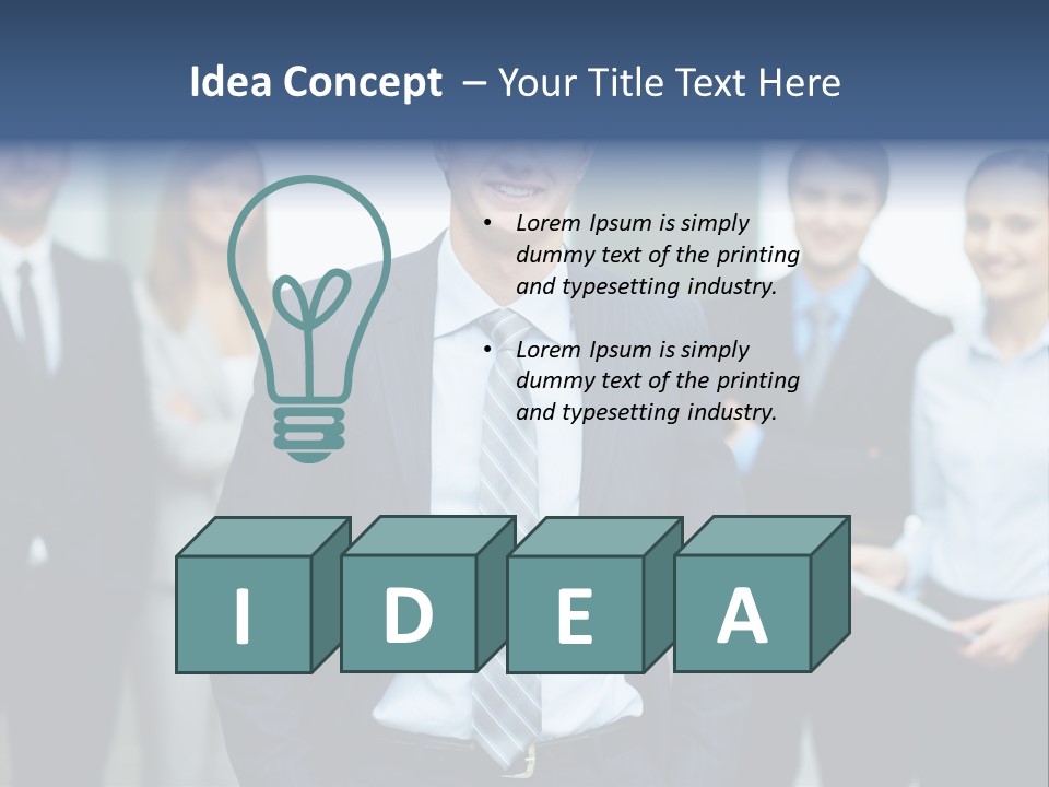 Businesspeople Smiling Formal PowerPoint Template