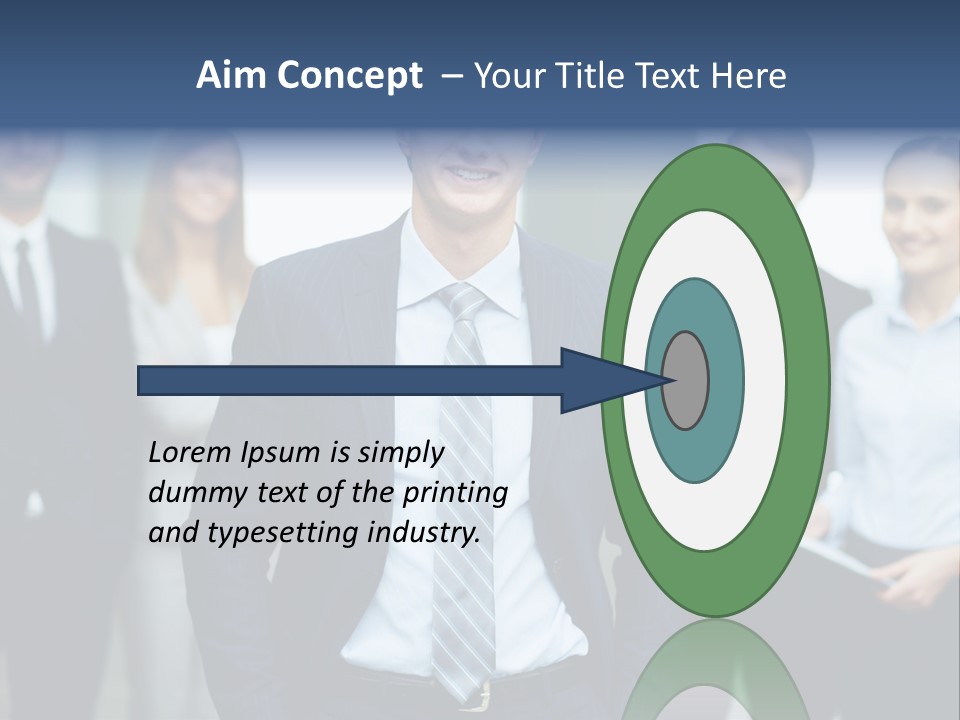 Businesspeople Smiling Formal PowerPoint Template