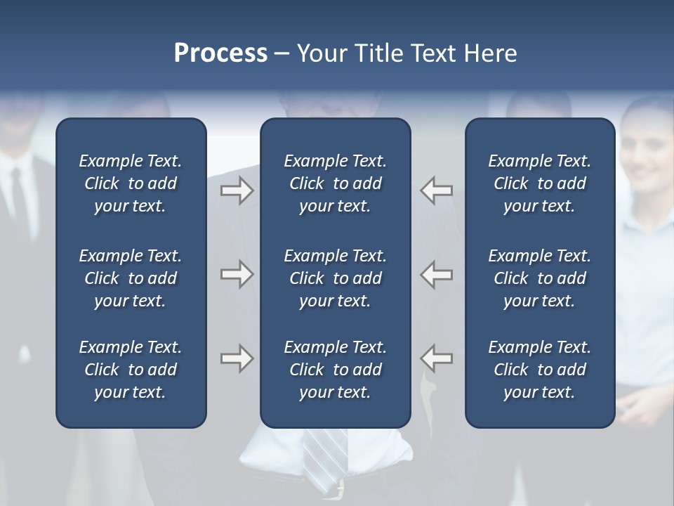 Businesspeople Smiling Formal PowerPoint Template