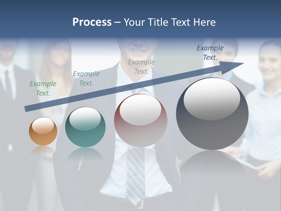 Businesspeople Smiling Formal PowerPoint Template