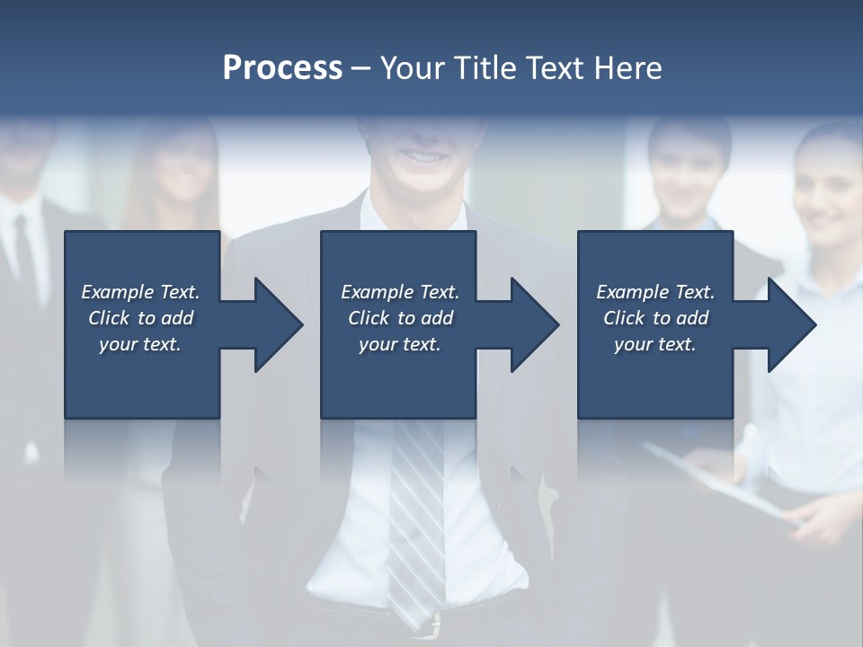 Businesspeople Smiling Formal PowerPoint Template