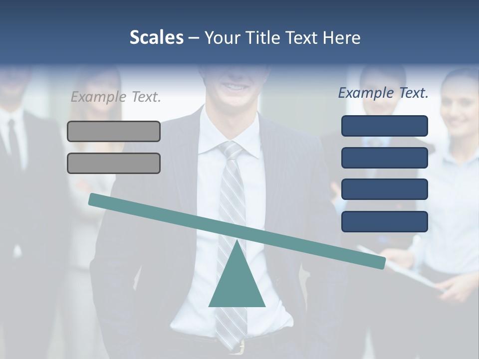 Businesspeople Smiling Formal PowerPoint Template
