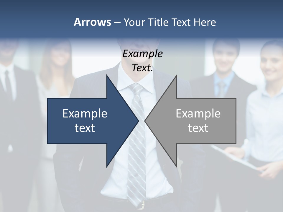 Businesspeople Smiling Formal PowerPoint Template