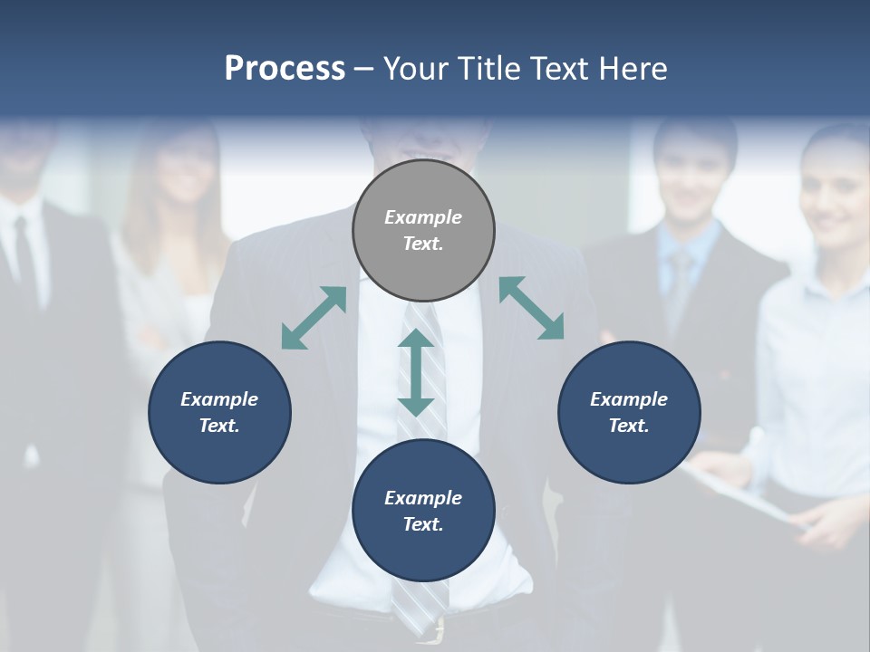 Businesspeople Smiling Formal PowerPoint Template