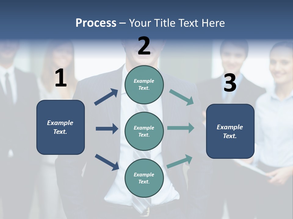 Businesspeople Smiling Formal PowerPoint Template