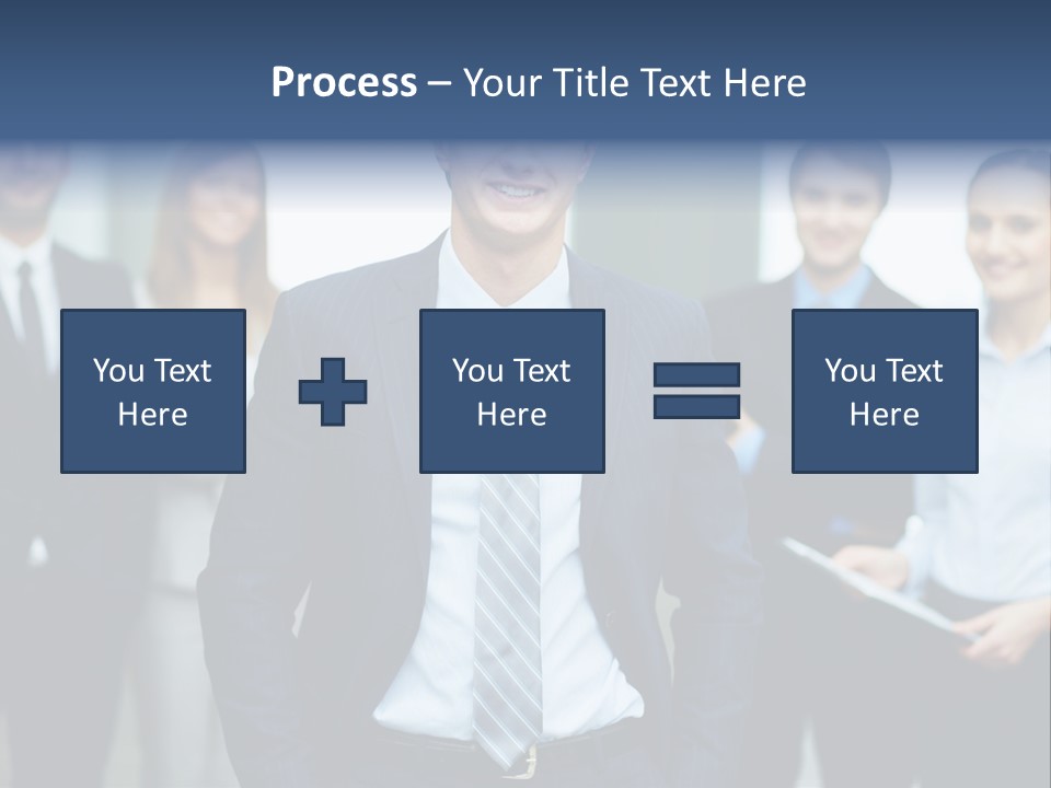 Businesspeople Smiling Formal PowerPoint Template