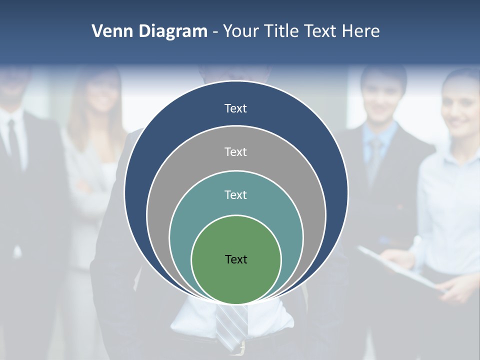 Businesspeople Smiling Formal PowerPoint Template