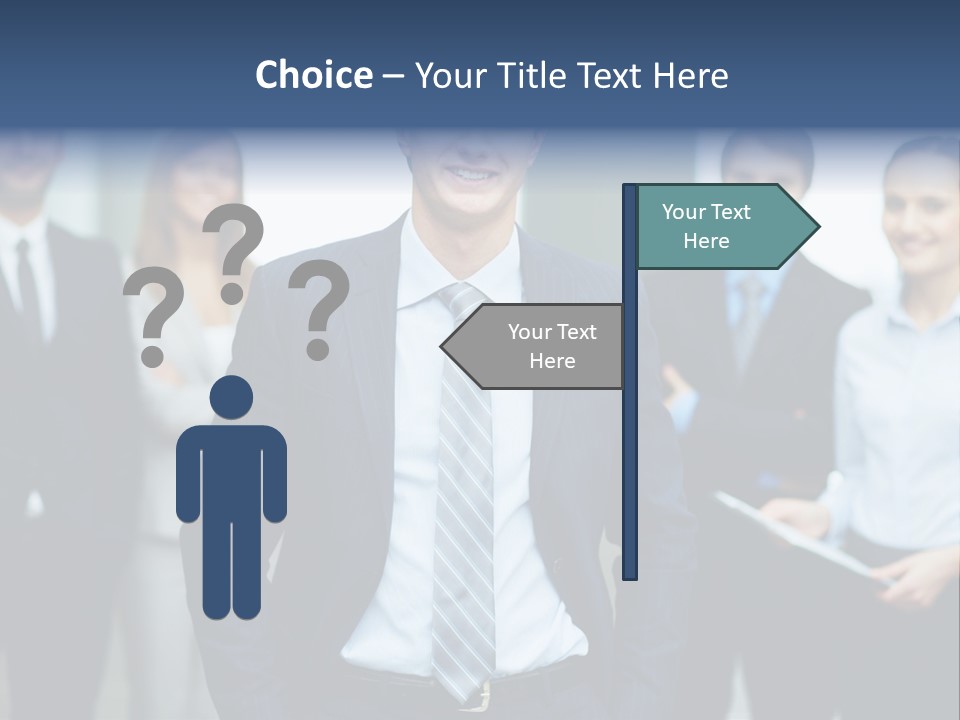 Businesspeople Smiling Formal PowerPoint Template