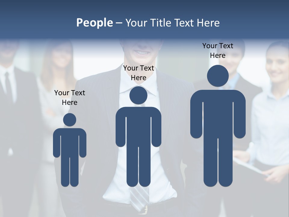 Businesspeople Smiling Formal PowerPoint Template