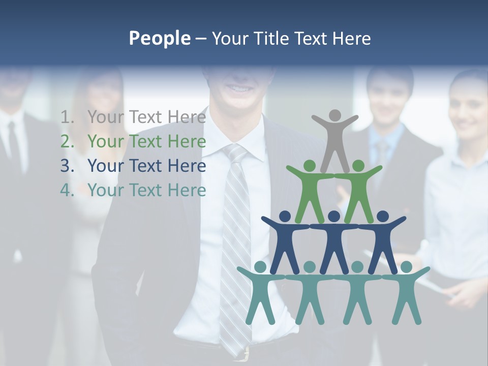 Businesspeople Smiling Formal PowerPoint Template