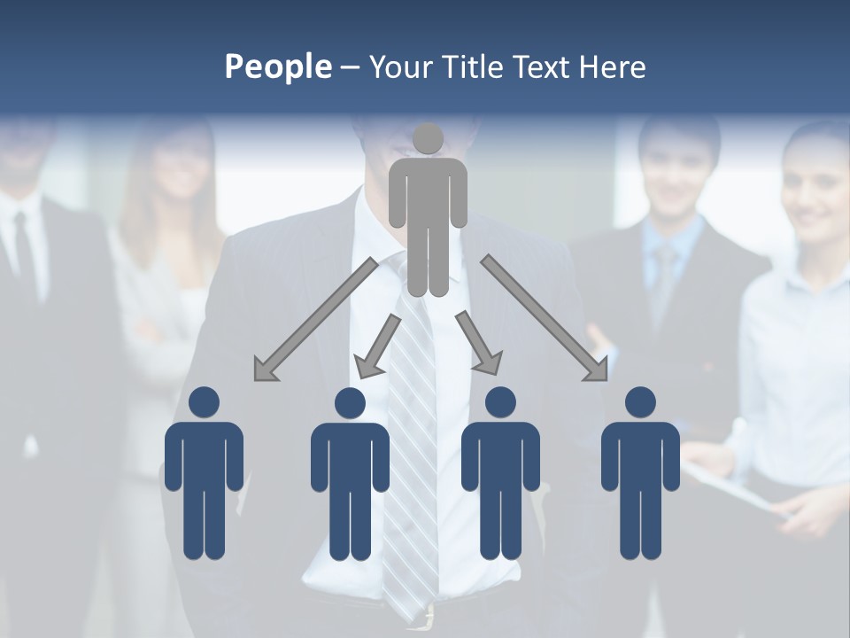 Businesspeople Smiling Formal PowerPoint Template