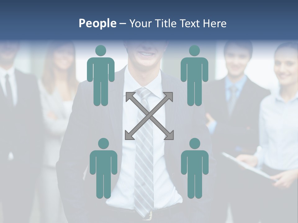 Businesspeople Smiling Formal PowerPoint Template
