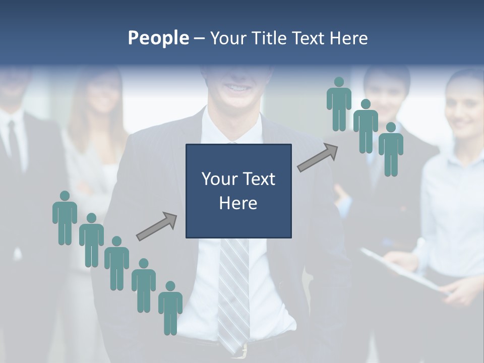 Businesspeople Smiling Formal PowerPoint Template