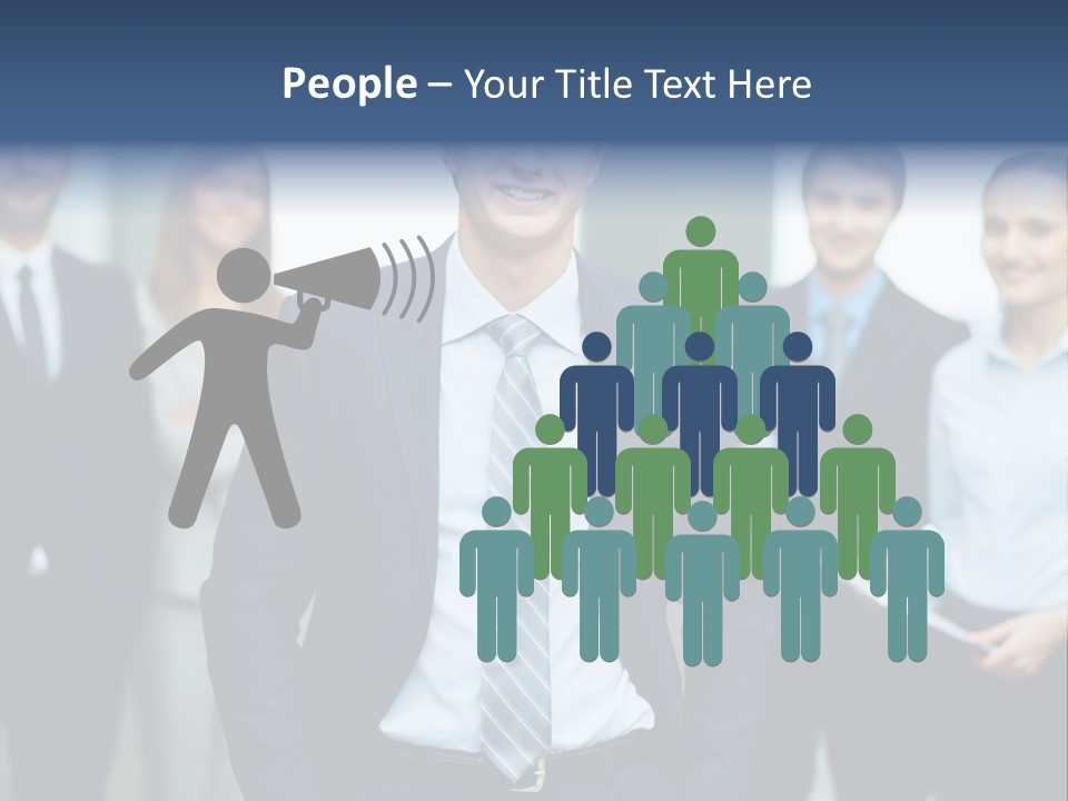 Businesspeople Smiling Formal PowerPoint Template