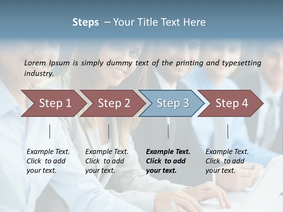 Caucasian Occupation Together PowerPoint Template