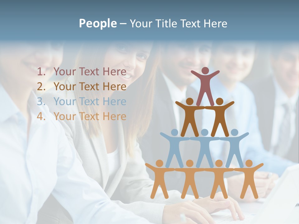 Caucasian Occupation Together PowerPoint Template