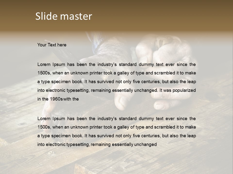 Tools Old Hand PowerPoint Template