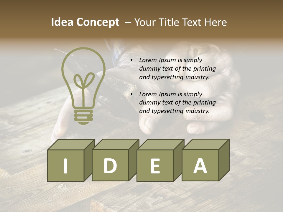 Tools Old Hand PowerPoint Template