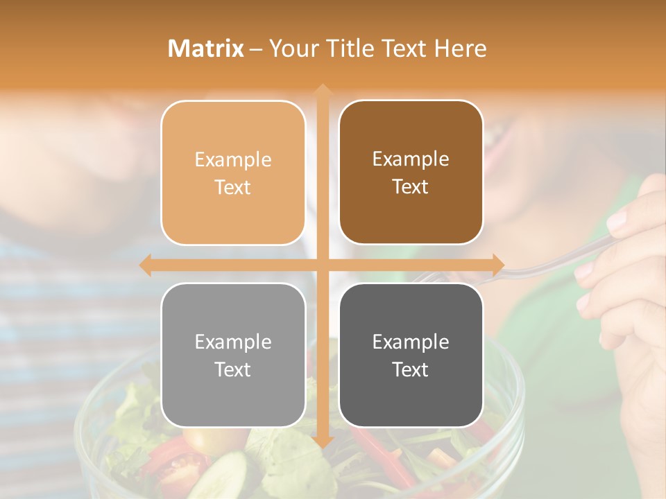 Vegetarian Female Meal PowerPoint Template