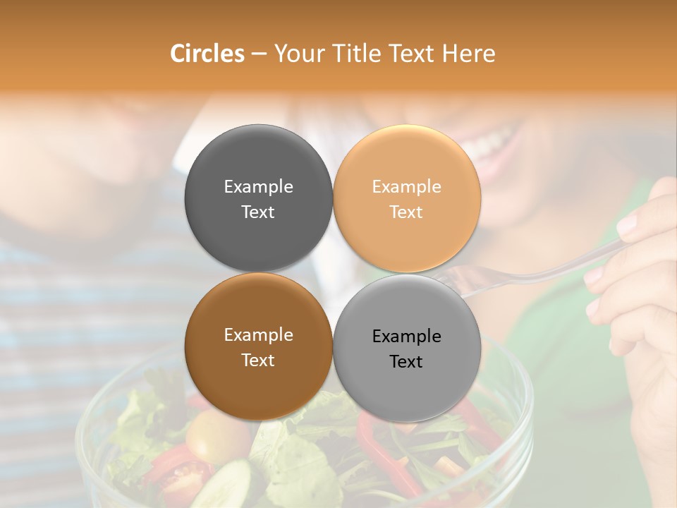 Vegetarian Female Meal PowerPoint Template