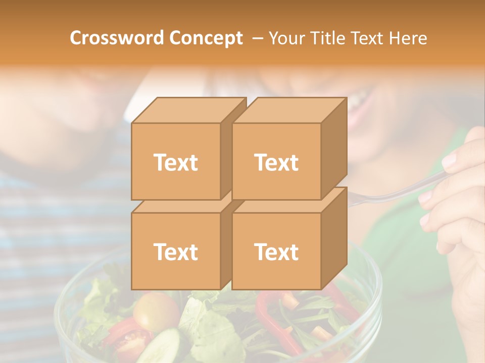 Vegetarian Female Meal PowerPoint Template