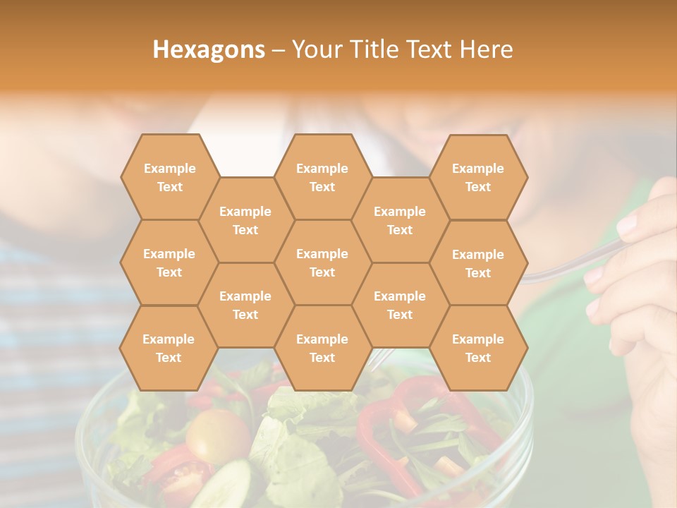 Vegetarian Female Meal PowerPoint Template