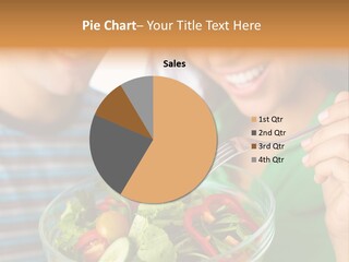 Vegetarian Female Meal PowerPoint Template