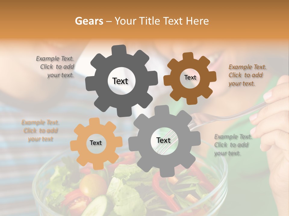 Vegetarian Female Meal PowerPoint Template