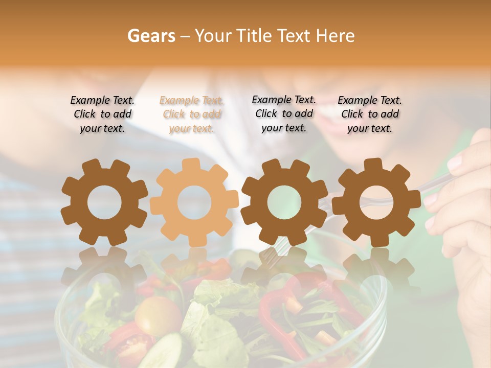Vegetarian Female Meal PowerPoint Template