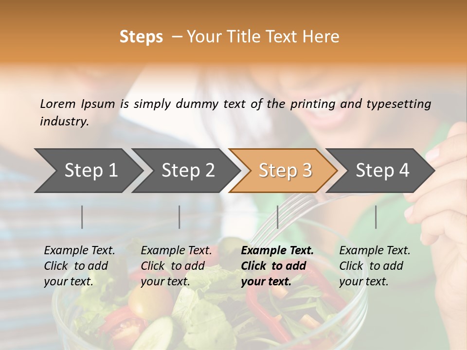 Vegetarian Female Meal PowerPoint Template