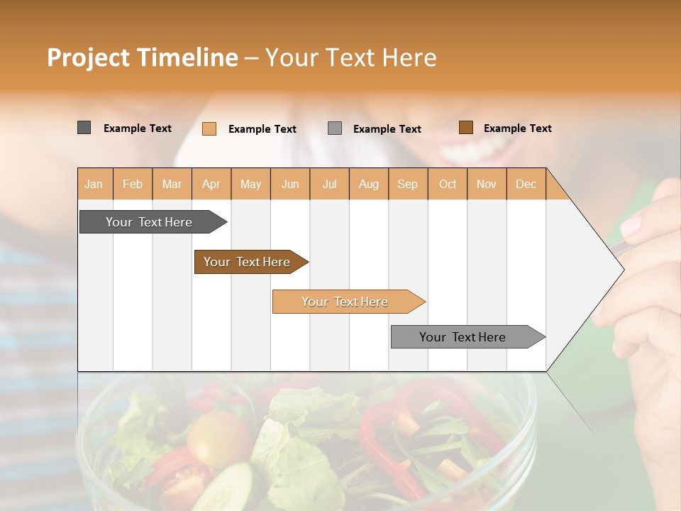 Vegetarian Female Meal PowerPoint Template