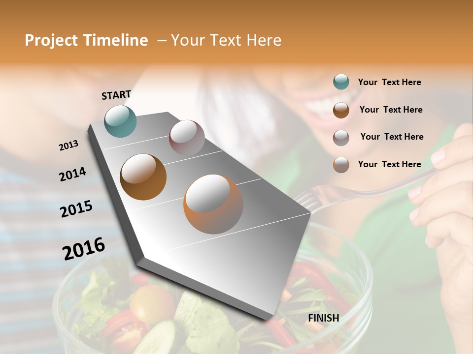 Vegetarian Female Meal PowerPoint Template
