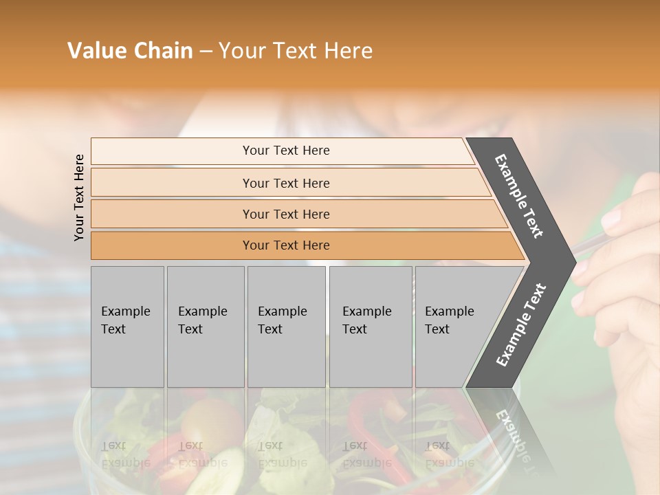 Vegetarian Female Meal PowerPoint Template