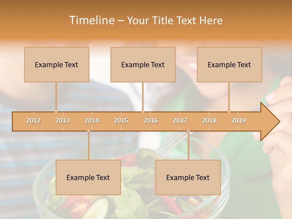 Vegetarian Female Meal PowerPoint Template