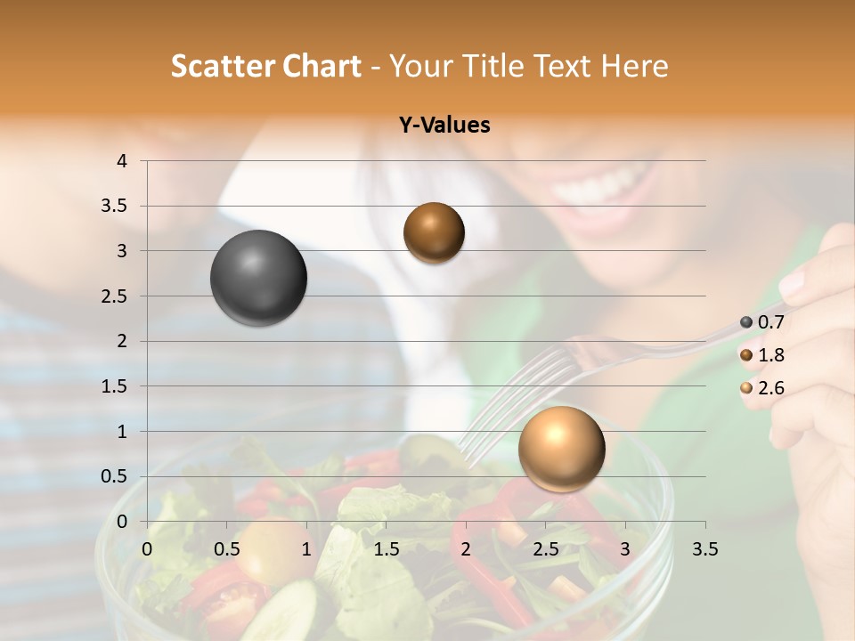 Vegetarian Female Meal PowerPoint Template