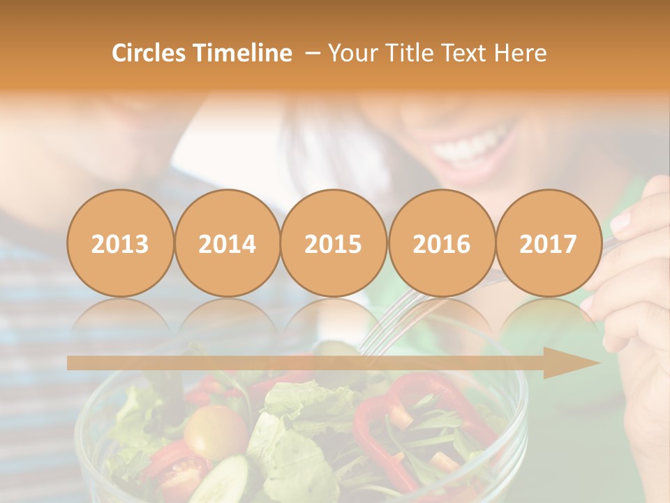 Vegetarian Female Meal PowerPoint Template